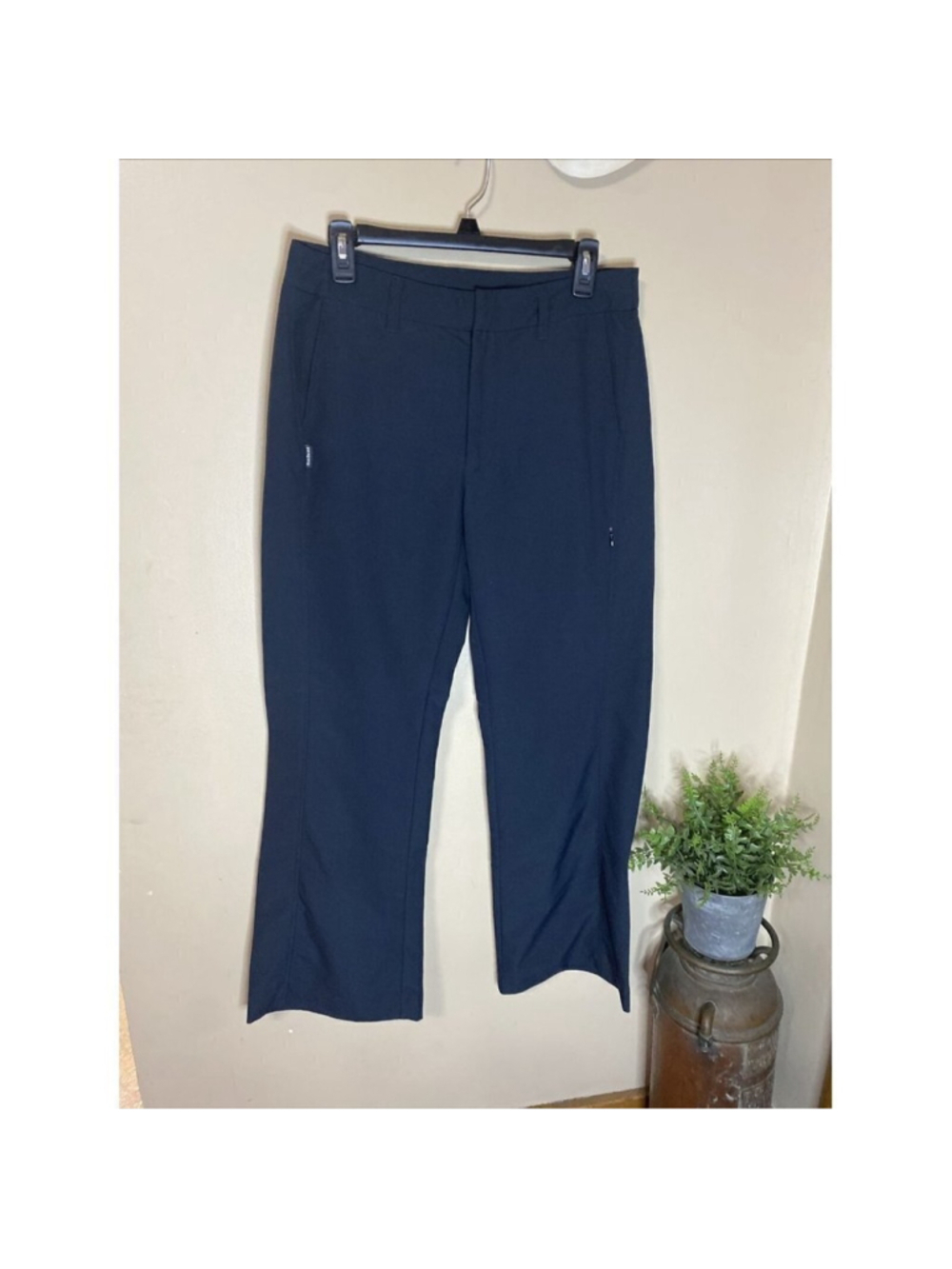 PATAGONIA Women's 10 Dress Pants Black Nylon Wide Straight Leg